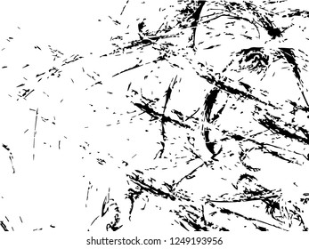 Grunge abstract black background on white backdrop. Two colors. Monochrome. Rectangular horizontal medium rough design. Vector.
