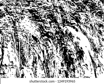 Grunge abstract black background on white backdrop. Two colors. Monochrome. Rectangular horizontal medium rough design. Vector.
