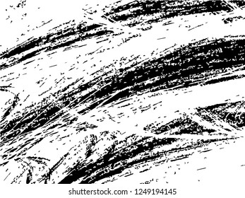 Grunge abstract black background on white backdrop. Two colors. Monochrome. Rectangular horizontal medium rough design. Vector.
