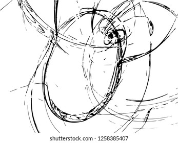 Grunge abstract black background on white backdrop. Two colors. Monochrome. Rectangular horizontal medium rough design. Vector.