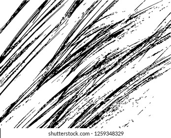 Grunge abstract black background on white backdrop. Two colors. Monochrome. Rectangular horizontal medium rough design. Vector.
