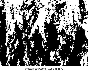 Grunge abstract black background on white backdrop. Two colors. Monochrome. Rectangular horizontal medium rough design. Vector.

