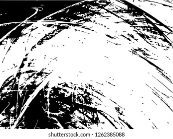 Grunge abstract black background on white backdrop. Two colors. Monochrome. Rectangular horizontal medium rough design. Vector.