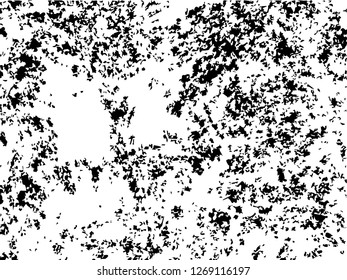 Grunge abstract black background on white backdrop. Two colors. Monochrome. Rectangular horizontal medium rough design. Vector.