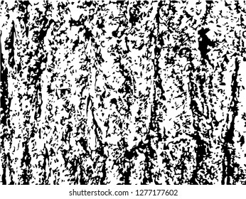 Grunge abstract black background on white backdrop. Two colors. Monochrome. Rectangular horizontal medium rough design. Vector.