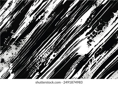 Grunge abstract black background on white backdrop. Black and white Grunge Background. Monochrome texture. Distress urban illustration.