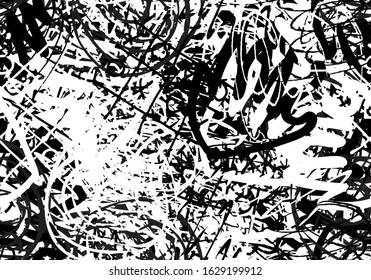 Grunge abstract black and white. Features a monochrome seamless texture