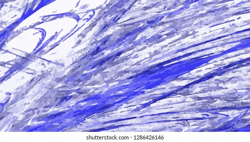 Grunge abstract blue black background on white backdrop. Rectangular horizontal rough design. Vector.
