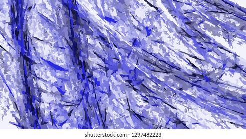Grunge abstract blue black background on white backdrop. Rectangular horizontal rough design. Vector.