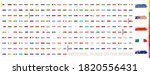 Grunge Abstract Brush Stroke Collection of the World: African, American, Asian, European, Oceanian Grunge Flag Set