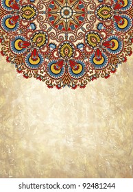 grunge abstract circle floral background with place for your text