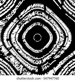 Grunge abstract circular texture. Distressed overay background. Empty design template. EPS10 vector.