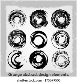 Grunge abstract design elements. Vector illustration.