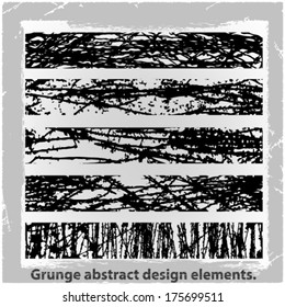 Grunge abstract design elements. Vector illustration.