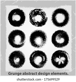 Grunge abstract design elements. Vector illustration.