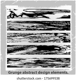 Grunge abstract design elements. Vector illustration.