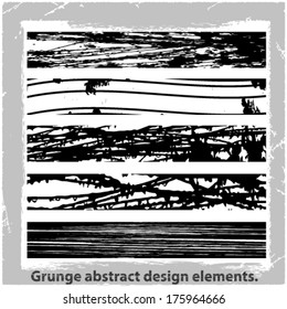 Grunge abstract design elements. Vector illustration.