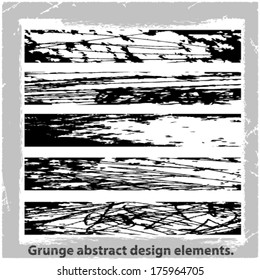 Grunge abstract design elements. Vector illustration.