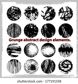 Grunge abstract design elements. Vector illustration.