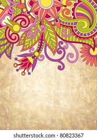 grunge abstract floral background with place for your text