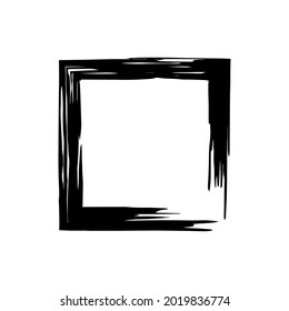 Grunge el marco abstracto. Elemento de diseño para banner, afiche, embalaje, postal, diseño web. Ilustración vectorial dibujada a mano.