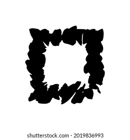 Grunge abstrakter Rahmen. Design-Element für Banner, Poster, Verpackung, Postkarte, Web-Design. Handgezeichnete Vektorgrafik.