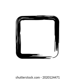 Grunge abstract frame. Design element for banner, poster, packaging, postcard, web design. Hand Drawn vector illustration.