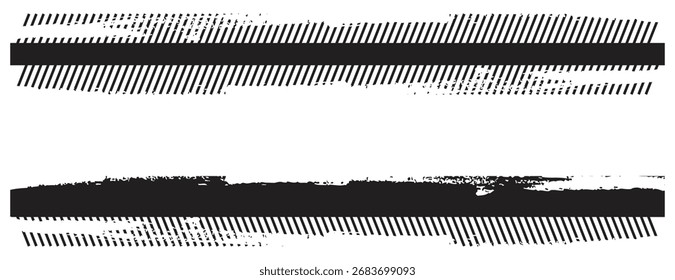 Grunge abstract halftone lines banner design.