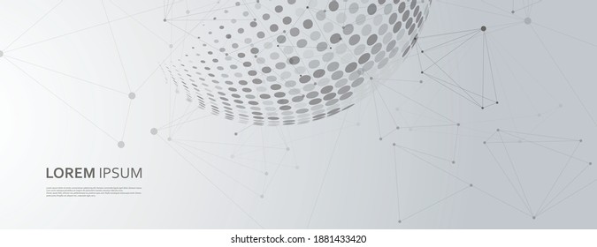 Grunge abstract halftone pattern. Technology modern design. Label design element vector illustration. Dark abstract background