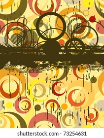 Grunge abstract illustration. Vector