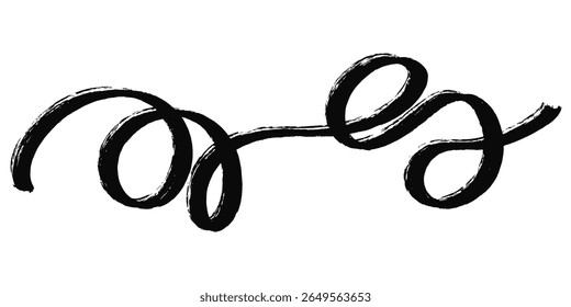 Grunge abstract line with brush stroke texture vector, offering a raw, artistic, and distressed element. Perfect for adding an edgy, organic touch to backgrounds, overlays, or graphic designs.