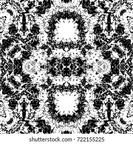 Grunge Abstract Modern Texture Template. Vector illustration. Distress Background. Painting For Creative Graphic Design. Black And White Chaotic Elements Wallpapers.