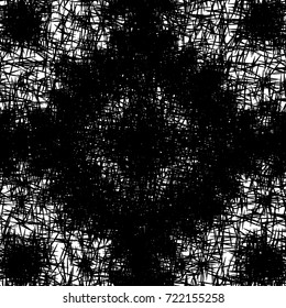 Grunge Abstract Modern Texture Template. Vector illustration. Distress Background. Painting For Creative Graphic Design. Black And White Chaotic Elements Wallpapers.