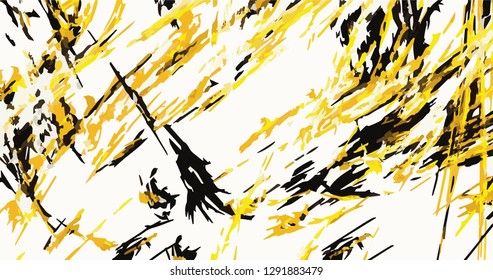 Grunge abstract orange black background on white backdrop. Rectangular horizontal rough design. Vector.