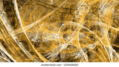 Grunge abstract orange black background on white backdrop. Rectangular horizontal rough design. Vector.