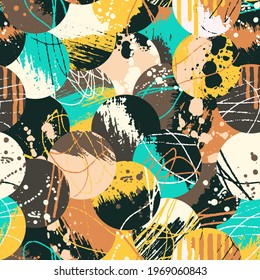 Grunge patrón abstracto. Fondo de formas de fondo de color gris. Diseño de tejido de salpicadura poco entusiasta. Pintar manchas, golpes y salpicaduras.
