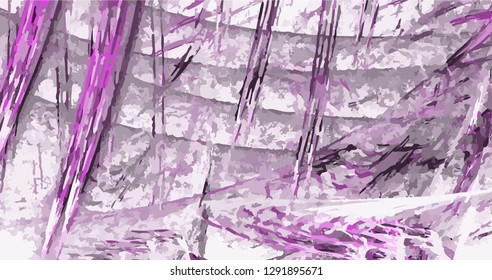 Grunge abstract purple black background on white backdrop. Rectangular horizontal rough design. Vector.