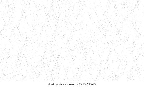 Sobreposição de textura de arranhão abstrato Grunge. Fundo branco com sutil ruído angustiado e linhas dispersas aleatórias. Ideal para design antigo.
