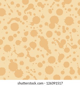 Grunge abstract seamless background. Dotted texture. Light pattern with spots of ink. Blots. Stains