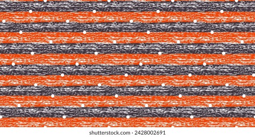 Grunge abstract seamless pattern with red and brown violet textured paintbrush and white circles. Trendy line striped background for textile, wrapping paper, cover, surface, wallpaper