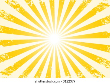 Grunge abstract shine orange background (vector, illustration, pattern)