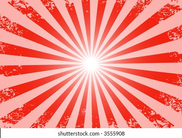 Grunge abstract shine red background (vector, illustration, pattern)