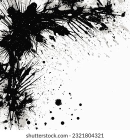 Grunge abstract splatter frame background