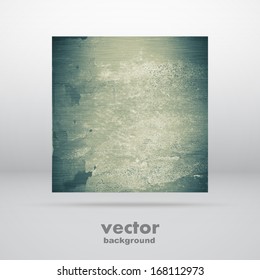 Grunge abstract square banner, vector background