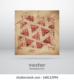 Grunge abstract square banner, vector background