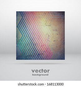 Grunge abstract square banner, vector background