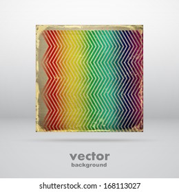 Grunge abstract square banner, vector background