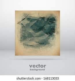 Grunge abstract square banner, vector background