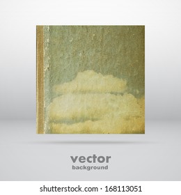 Grunge abstract square banner, vector background