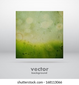 Grunge abstract square banner, vector background